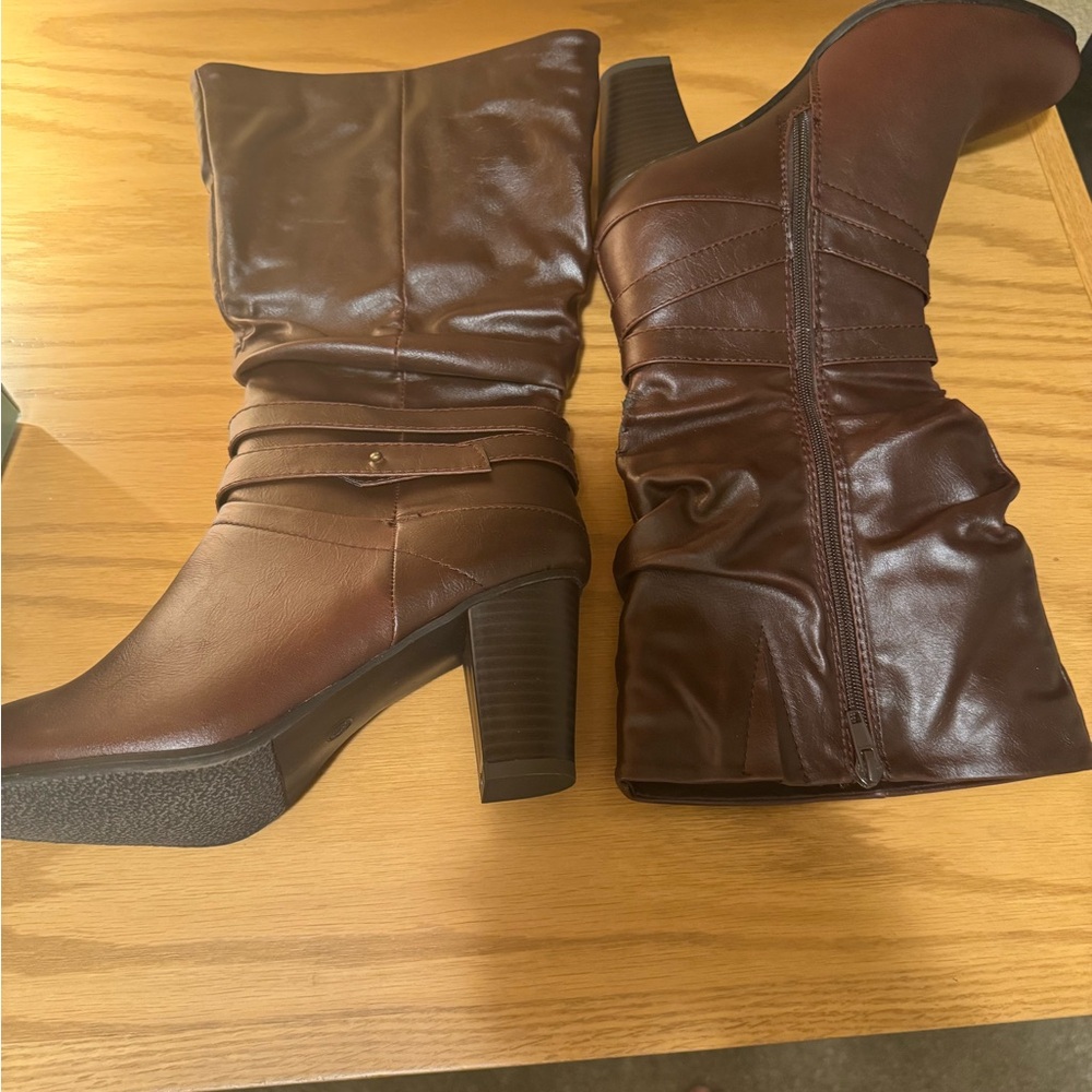 Maurices Dark Brown Heeled Boots